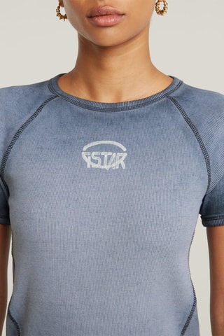 T-shirt slim Ringer Army - Azul