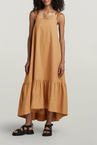 Vestido A-line Para Simple - Laranja