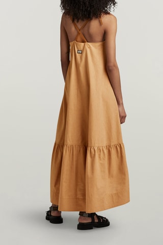Vestido A-line Para Simple - Laranja