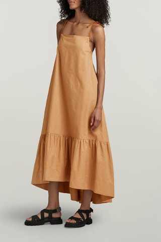 Vestido A-line Para Simple - Laranja