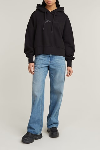 Sweat oversize em algodão biológico G-Script - Preto