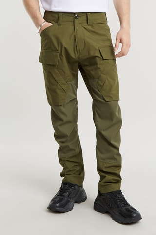 Calças tapered - Caqui