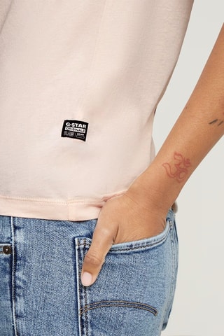T-shirt slim em algodão biológico Eyben V t 2.0 - Rosa