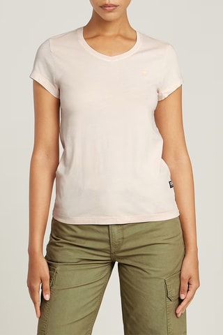 T-shirt slim em algodão biológico Overdyed eyben v t 2.0 - Rosa