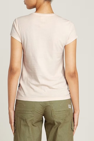 T-shirt slim em algodão biológico Overdyed eyben v t 2.0 - Rosa