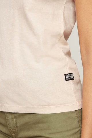 T-shirt slim em algodão biológico Overdyed eyben v t 2.0 - Rosa