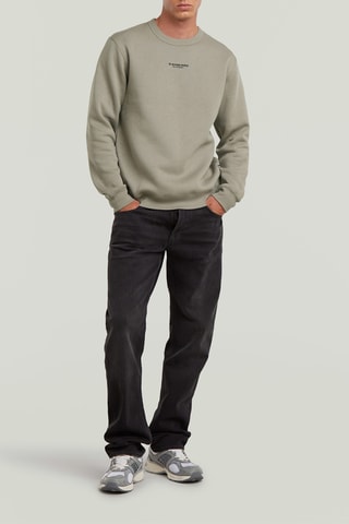 Camisola regular em algodão biológico Center Chest - Bege