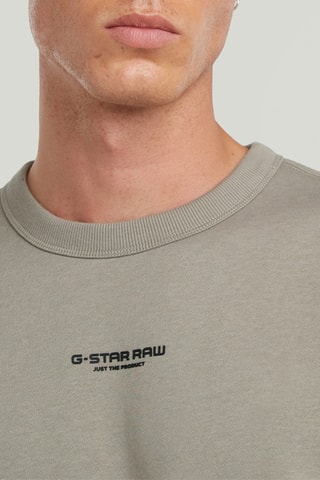 Camisola regular em algodão biológico Center Chest - Bege