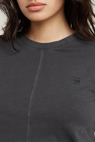 T-shirt slim em algodão biológico Base - Cinzento-escuro