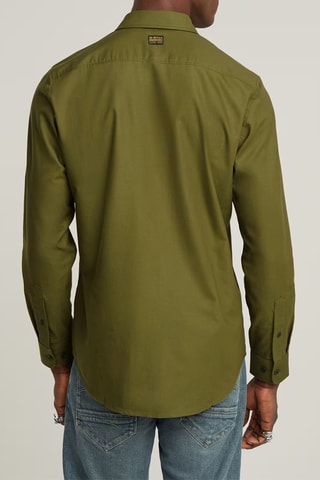 Camisa slim Marine - Verde-azeitona