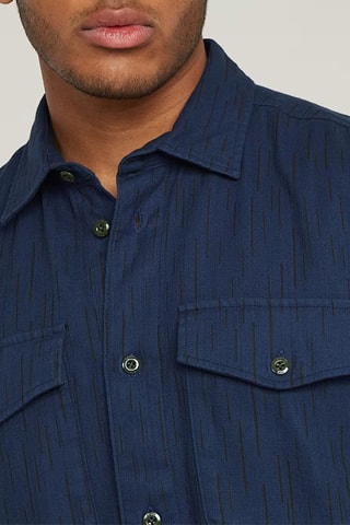 Camisa slim Marine - Azul-marinho