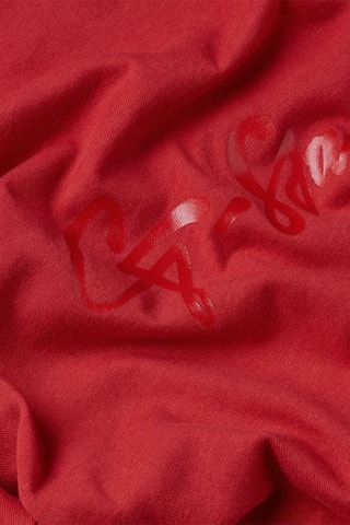 T-shirt regular em algodão biológico G-script shiny - Vermelho