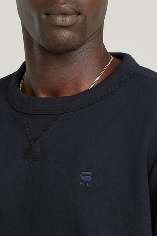 Sweat regular em algodão biológico Nifous - Azul-escuro