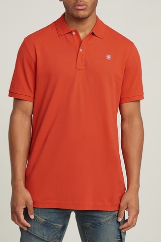 Polo slim em algodão biológico Dunda - Vermelho