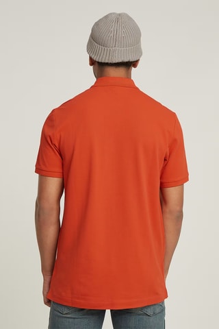 Polo slim em algodão biológico Dunda - Vermelho