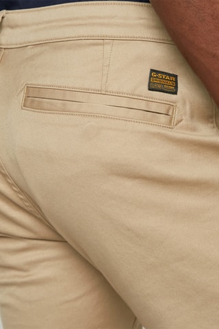 Calças chino skinny em algodão biológico 3.0 - Bege