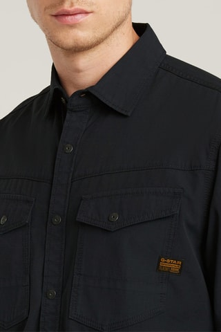 Camisa slim Dakota - Azul-escuro