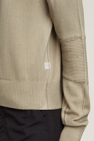 Camisola slim em algodão biológico Washed lt wt biker - Bege