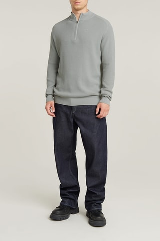 Camisola regular em algodão biológico Serrated Skipper - Cinzento