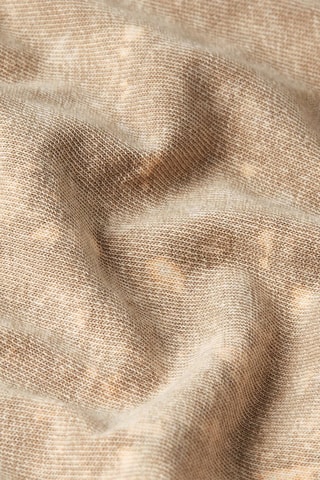 T-shirt loose em algodão biológico Washed - Bege­mesclado