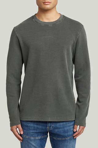 T-shirt relaxed em algodão biológico Overdyed Tweeter - Cinzento