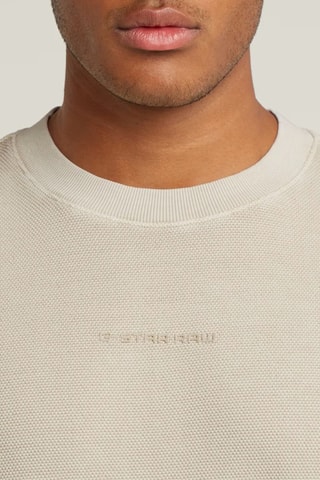 T-shirt relaxed em algodão biológico Overdyed Tweeter - Bege