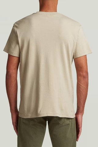 T-shirt regular em algodão biológico Old skool Logo - Bege