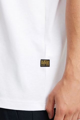T-shirt loose em algodão biológico Symbols Print - Branco