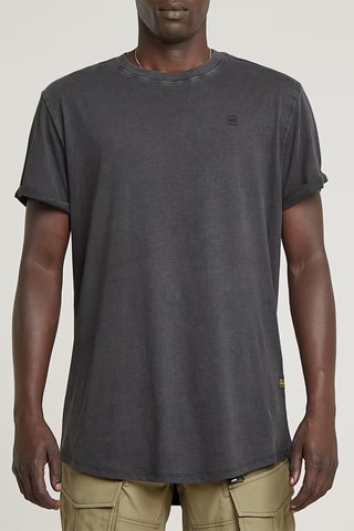 T-shirt relaxed em algodão biológico Overdyed Lash - Preto
