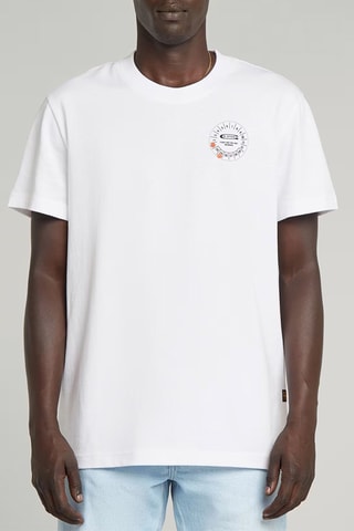 T-shirt regular em algodão biológico Gauge - Branco