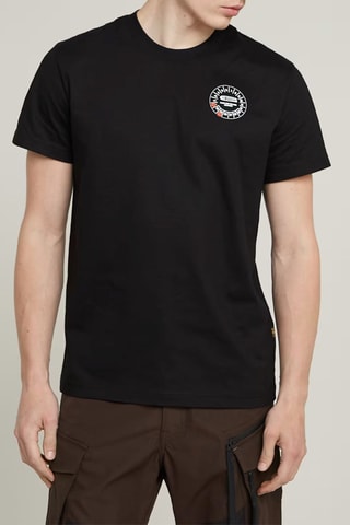 T-shirt regular em algodão biológico Gauge - Preto