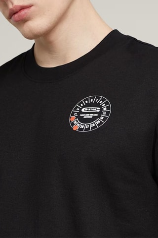 T-shirt regular em algodão biológico Gauge - Preto