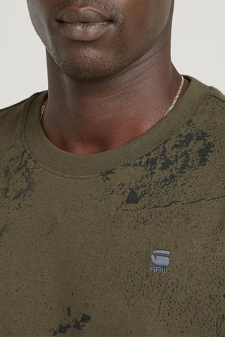 T-shirt regular de algodão biológico Wash - Caqui