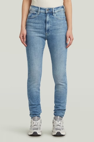 Calças de ganga skinny cintura alta Kafey - Azul