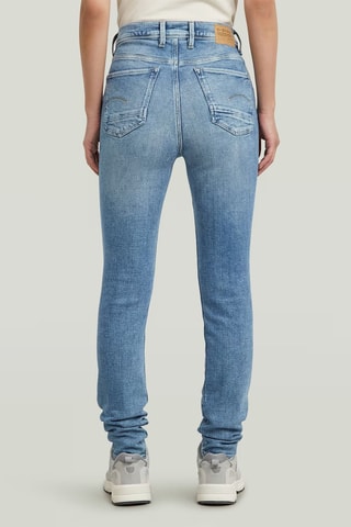 Calças de ganga skinny cintura alta Kafey - Azul