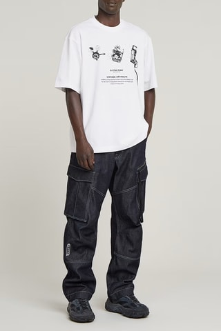 T-shirt oversize de algodão biológico Archive Boxy - Branco