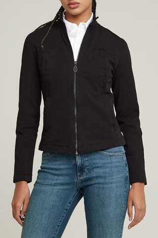 Casaco superslim em algodão biológico Biker - Preto