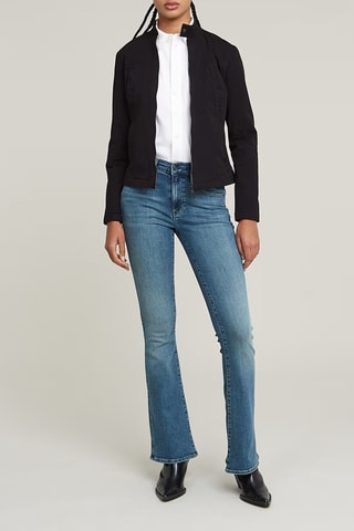 Casaco superslim em algodão biológico Biker - Preto