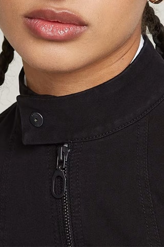 Casaco superslim em algodão biológico Biker - Preto