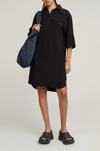 Vestido direito oversize loose - Preto