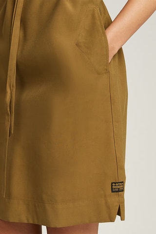 Vestido direito regular Fluid - Mostarda