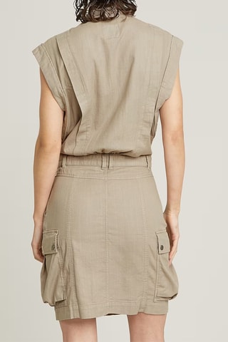 Vestido-camisa regular Pocket - Caqui