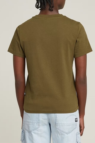 T-shirt regular em algodão biológico Nifous - Verde-azeitona