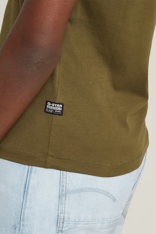T-shirt regular em algodão biológico Nifous - Verde-azeitona