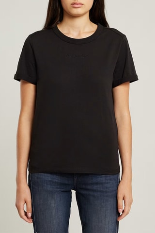 T-shirt regular em algodão biológico Embro g-script - Preto