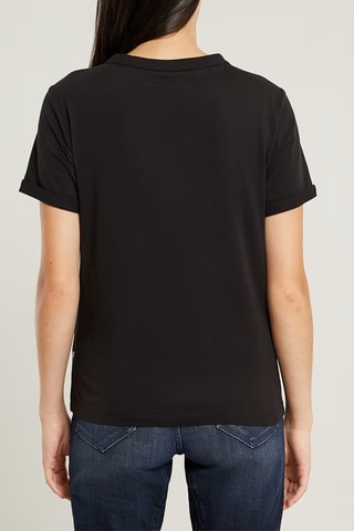 T-shirt regular em algodão biológico Embro g-script - Preto