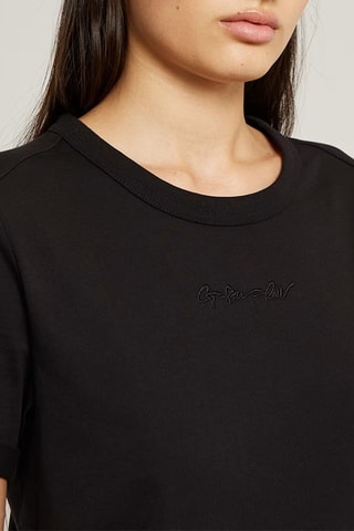 T-shirt regular em algodão biológico Embro g-script - Preto