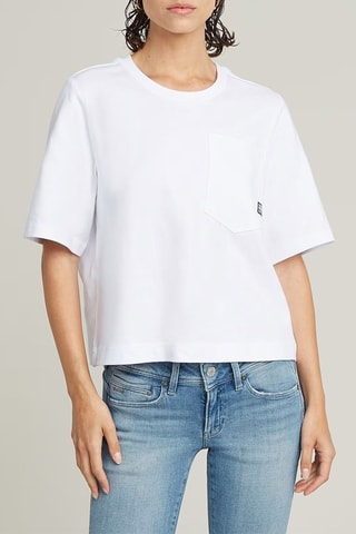 T-shirt regular em algodão biológico Pocket - Branco