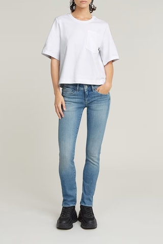 T-shirt regular em algodão biológico Pocket - Branco