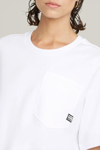 T-shirt regular em algodão biológico Pocket - Branco